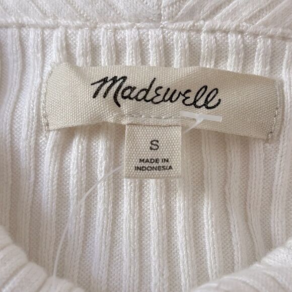 Madewell NWT Curved-Hem Polo Cardigan Tee Size Small | Heavy Weight - Picture 8 of 9